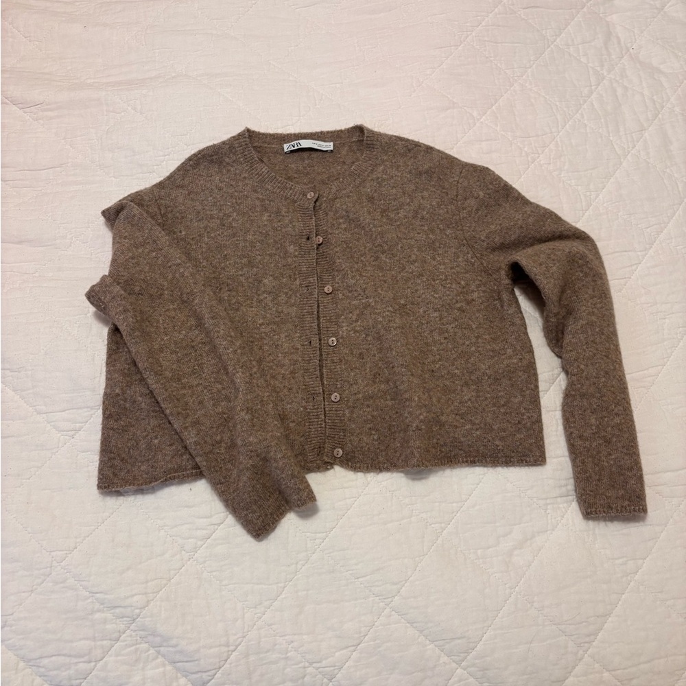 Zara Cropped button cardigan